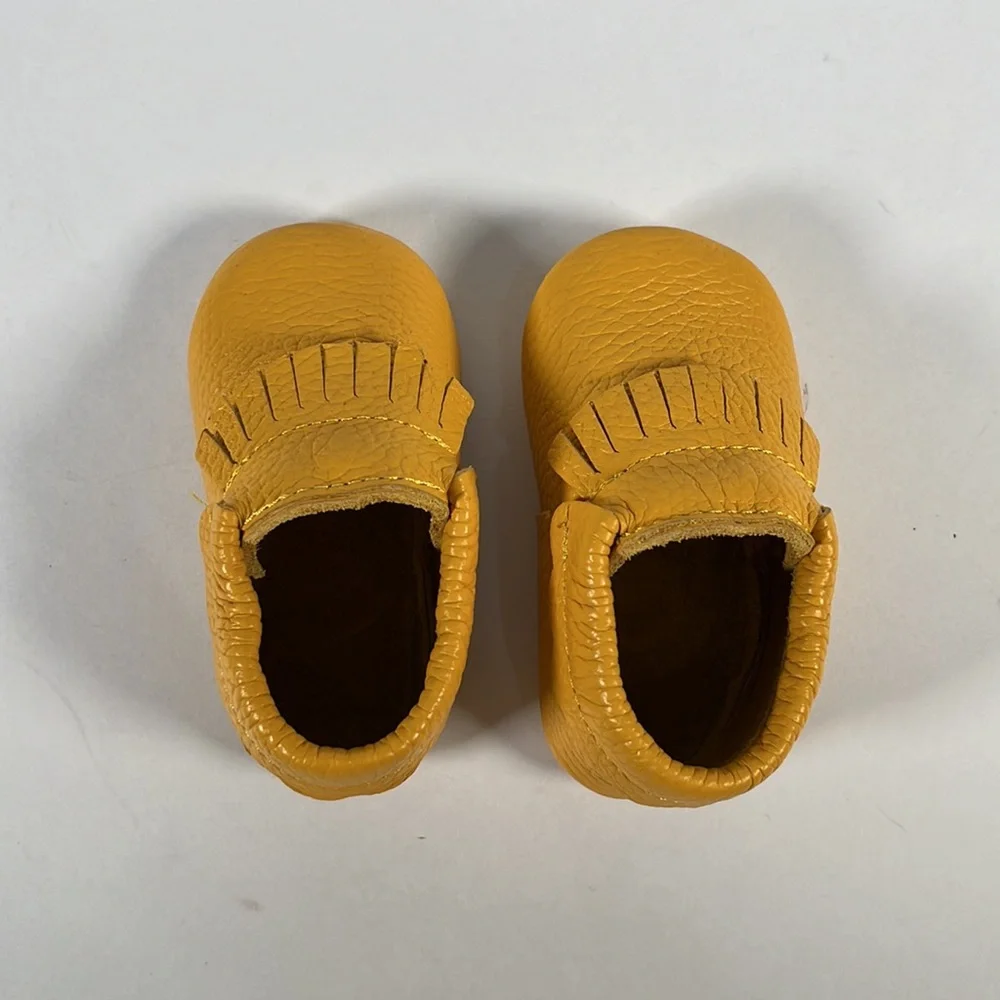 Toddler, Genuine Leather, Hand Made,Baby Shoes. Softy Leather . Size : 5 - Picture 4 of 10